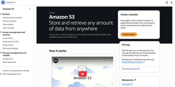 Create s3 bucket